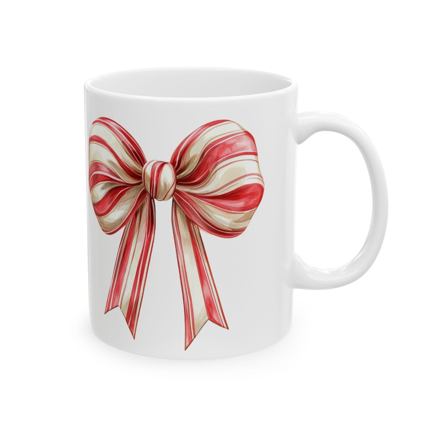 CANDY CANE BOW - Christmas Mug