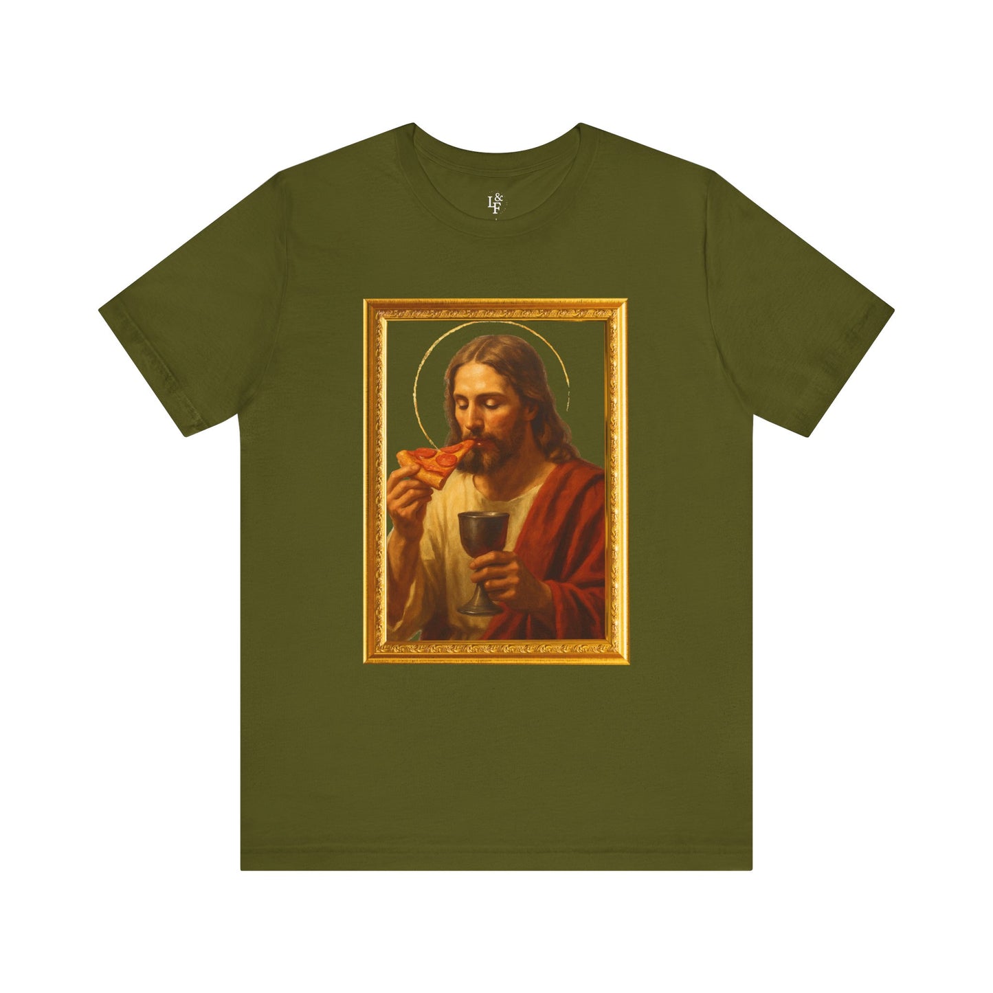 PIZZA AND WINE JESUS- Faith T-Shirt