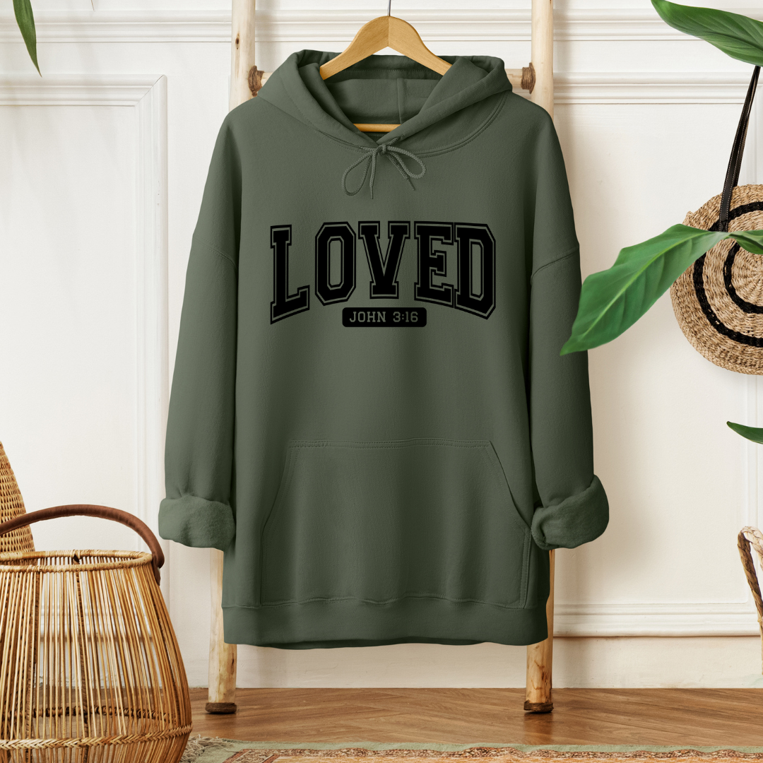 LOVED, JOHN 3:16 - Faith Hoodie