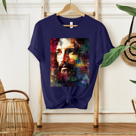PORTRAIT OF JESUS ABSTRACT - Christian Unisex T-Shirt