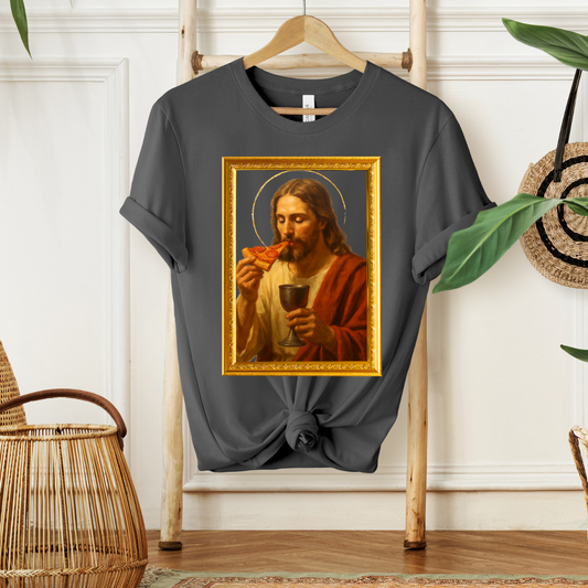 PIZZA AND WINE JESUS- Faith T-Shirt