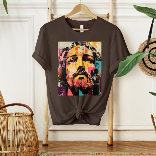 PORTRAIT OF JESUS ABSTRACT - Christian Unisex T-shirt