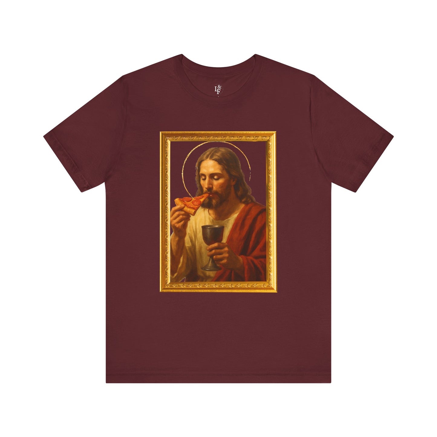 PIZZA AND WINE JESUS- Faith T-Shirt