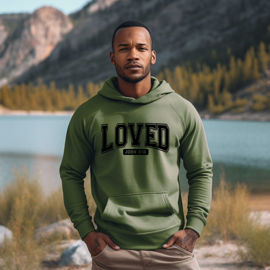 LOVED, JOHN 3:16 - Faith Hoodie