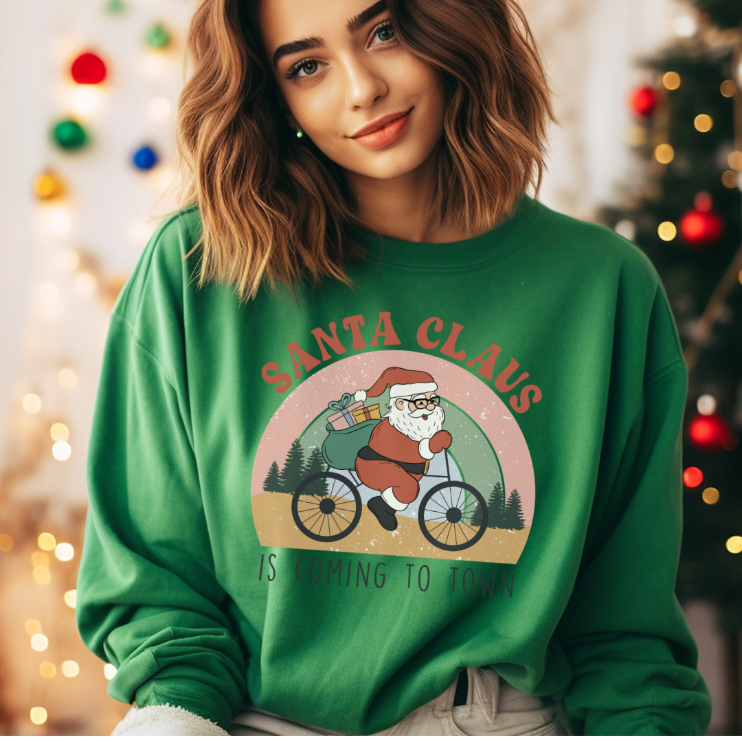 SANTA CLAUS IS COMING TO TOWN- Christian Unisex Sweater