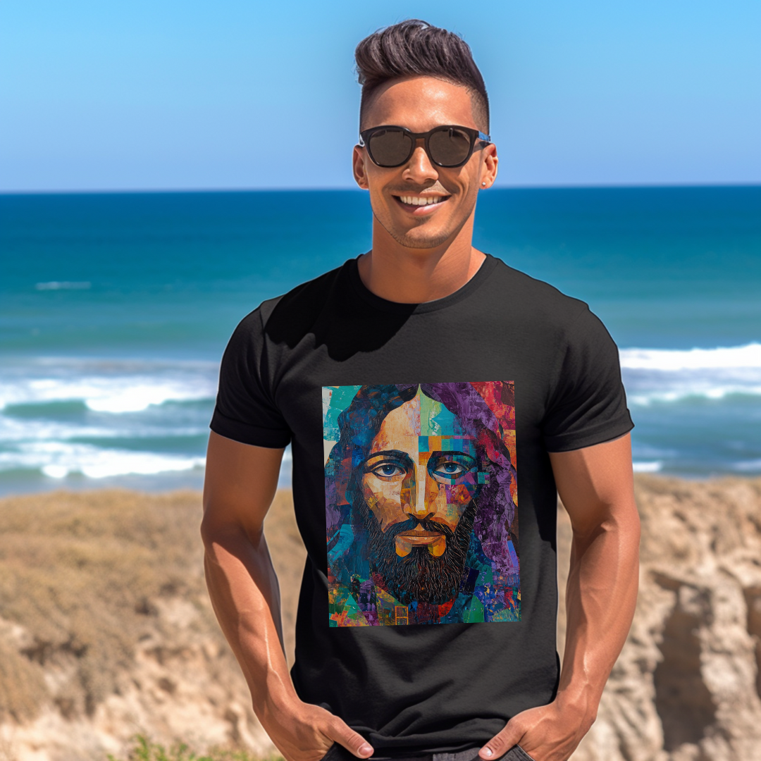 PORTRAIT OF JESUS ABSTRACT- Christian Unisex T-shirt
