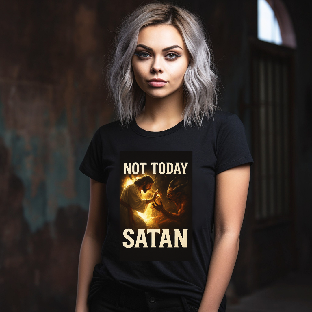 NOT TODAY SATAN - Christian T-Shirt