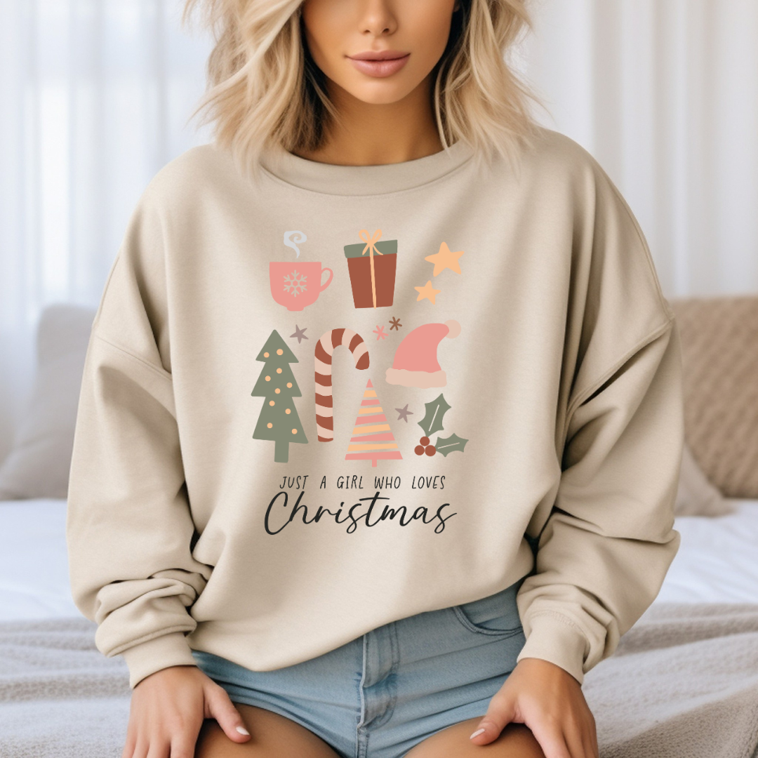 JUST A GIRL WHO LOVES CHRISTMAS - Christian Unisex Sweater