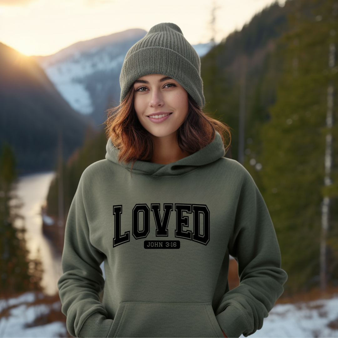 LOVED, JOHN 3:16 - Faith Hoodie