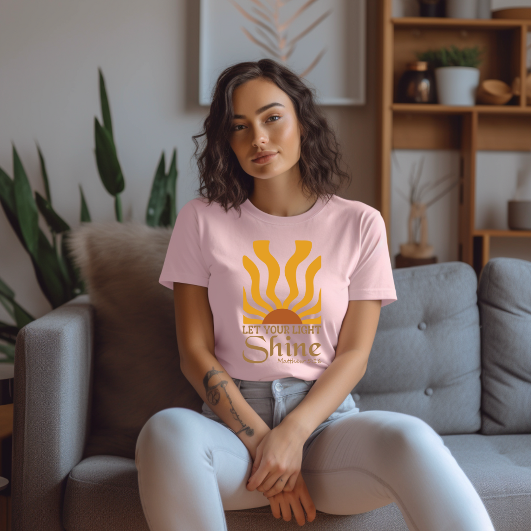 LET YOUR LIGHT SHINE, MATTHEW 5:16 - Faith Shirt
