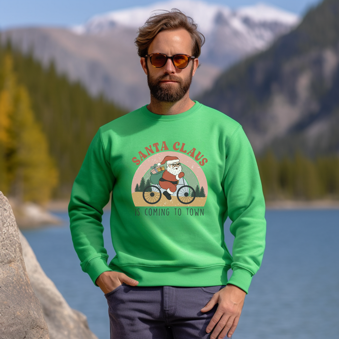 SANTA CLAUS IS COMING TO TOWN- Christian Unisex Sweater