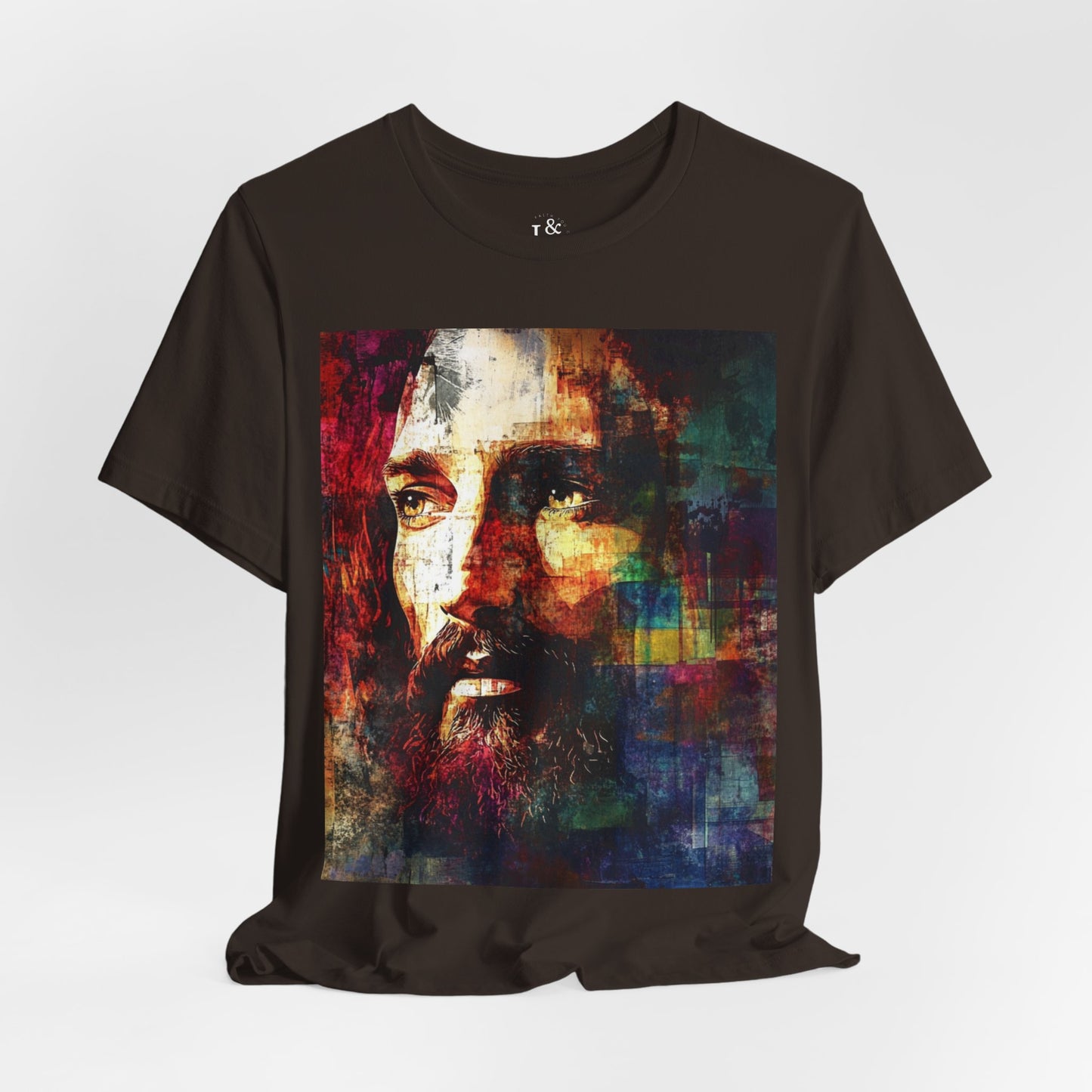 PORTRAIT OF JESUS ABSTRACT - Christian Unisex T-Shirt