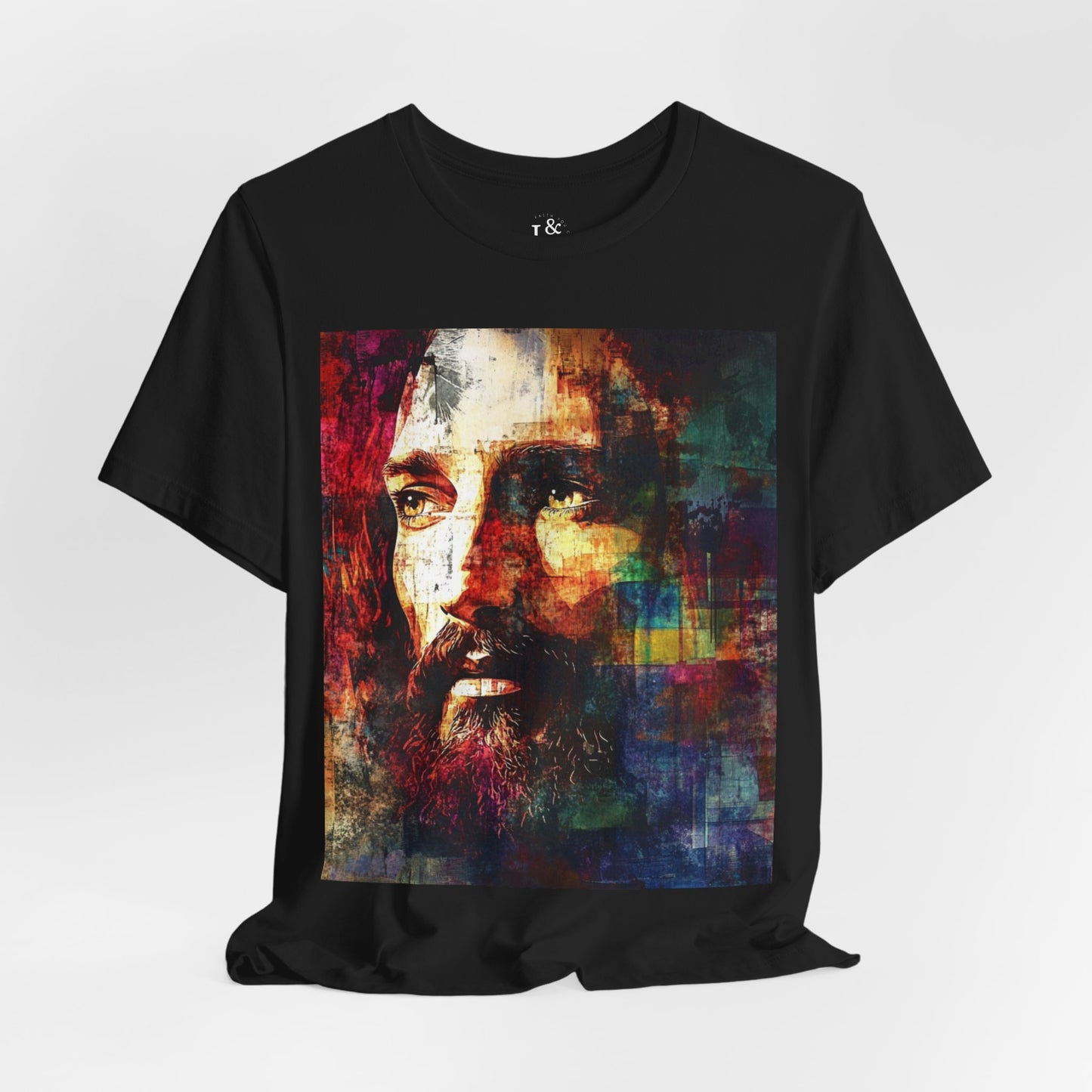 PORTRAIT OF JESUS ABSTRACT - Christian Unisex T-Shirt