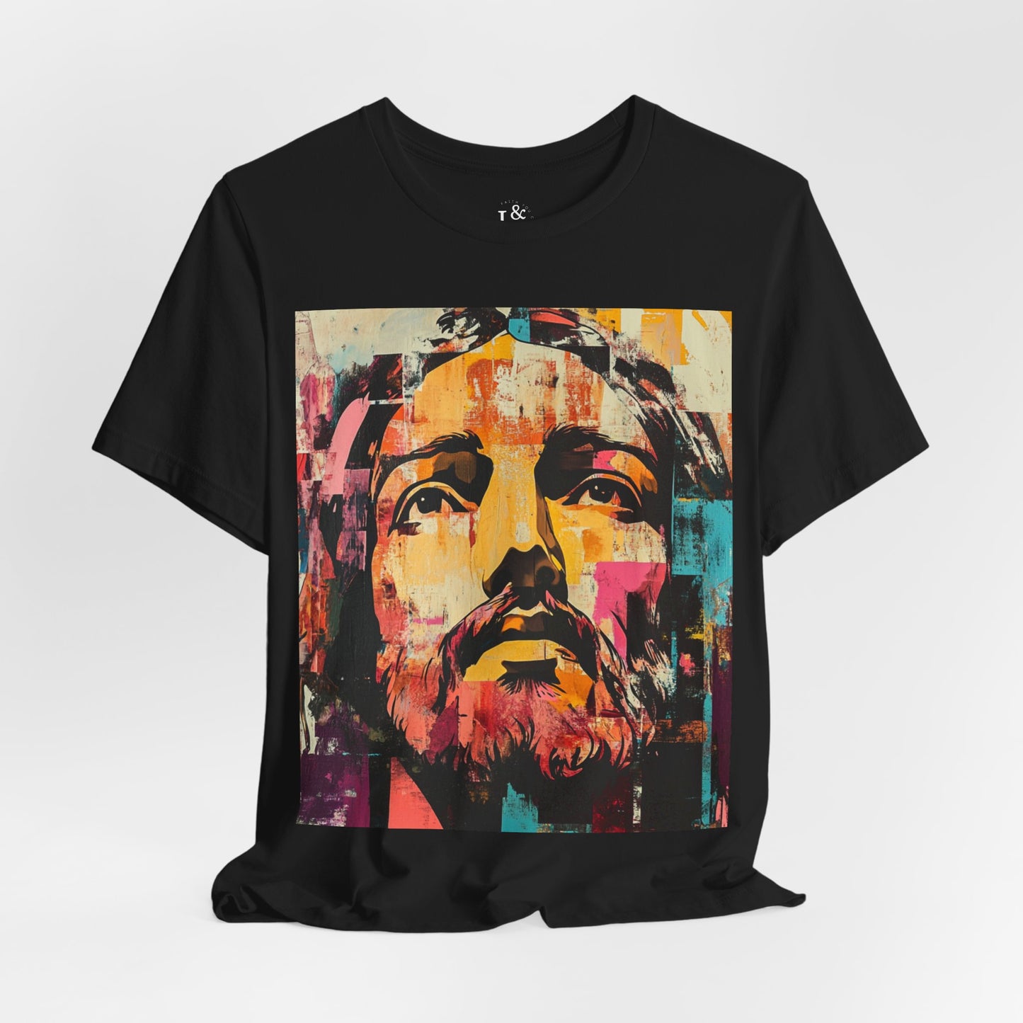 PORTRAIT OF JESUS ABSTRACT - Christian Unisex T-shirt