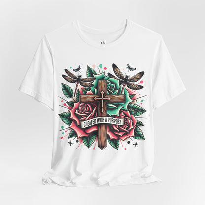 CREATED WITH A PURPOSE - Christian Unisex T-Shirt