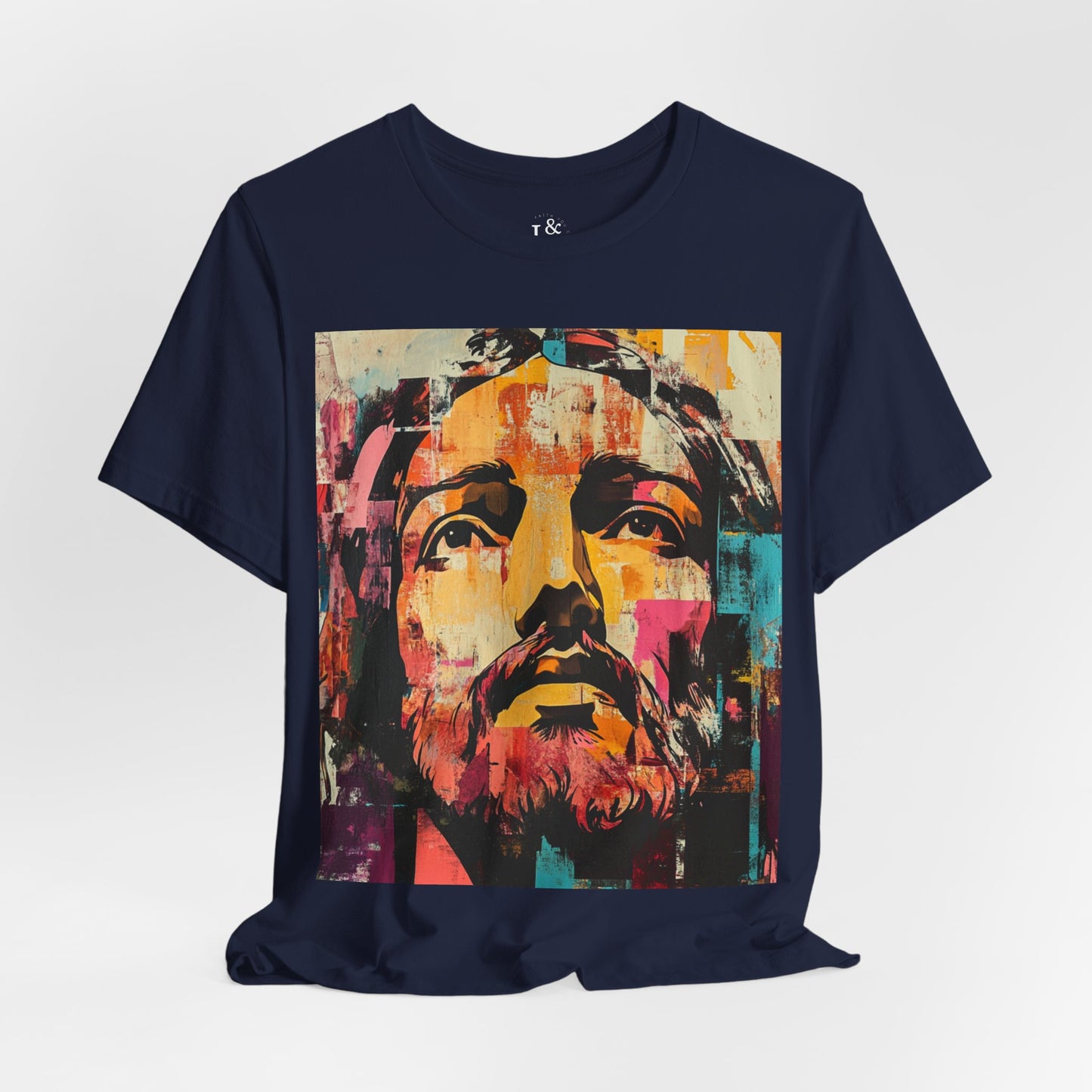 PORTRAIT OF JESUS ABSTRACT - Christian Unisex T-shirt