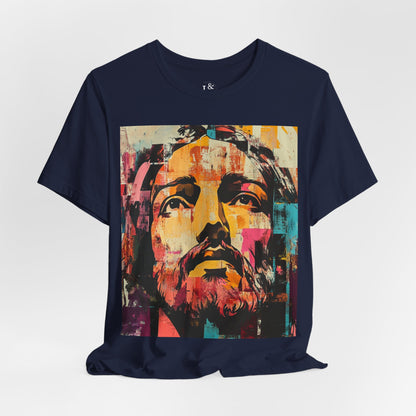 PORTRAIT OF JESUS ABSTRACT - Christian Unisex T-shirt