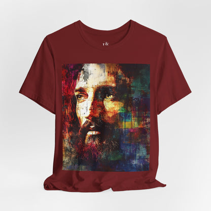 PORTRAIT OF JESUS ABSTRACT - Christian Unisex T-Shirt