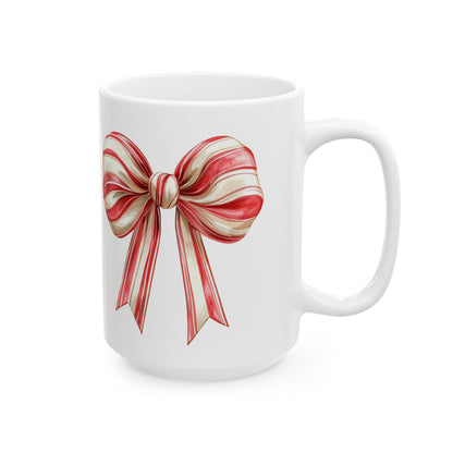 CANDY CANE BOW - Christmas Mug
