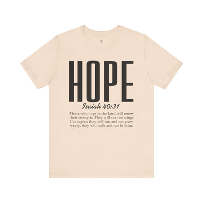 HOPE, ISAIAH 40:31 - Christian Unisex T-shirt