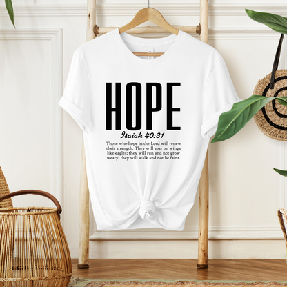 HOPE, ISAIAH 40:31 - Christian Unisex T-shirt