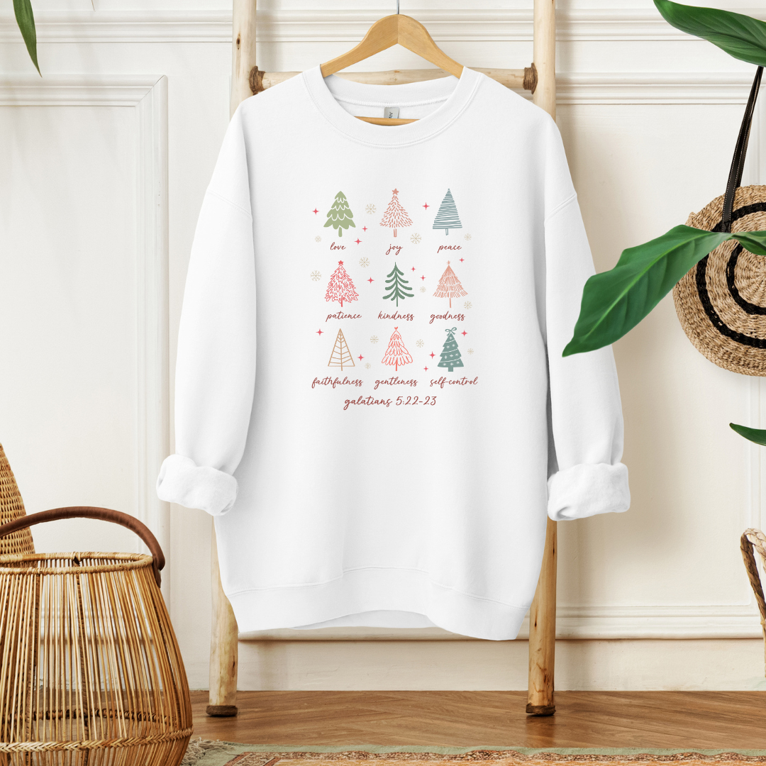 LOVE JOY PEACE, GALATIANS 5:22-23 - Christian Unisex Sweater