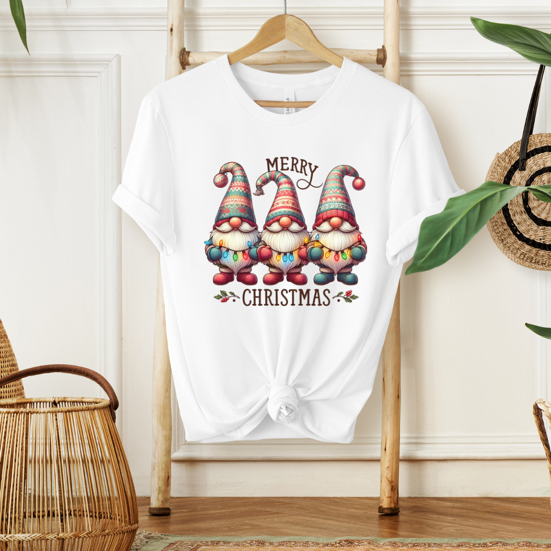 MERRY CHRISTMAS GNOMES- Christian Unisex T-shirt