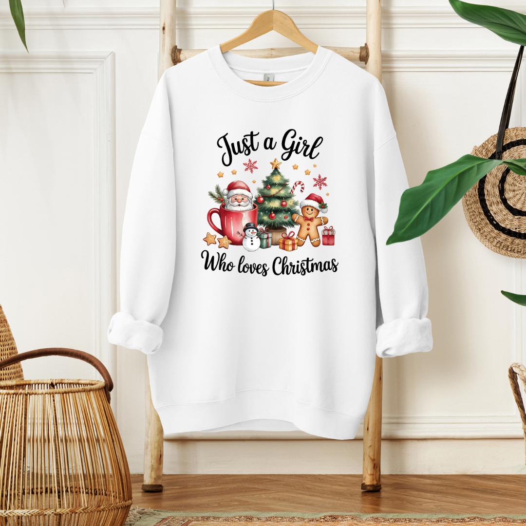 JUSTA GIRLS WHO LOVES CHRISTMAS - Christian Unisex Sweater