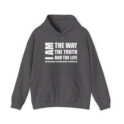 I AM THE WAY THE TRUTH AND THE LIFE NO ONE COMES TO FATHER EXCEPT THROUGH ME  - Faith Cozy Hoodie