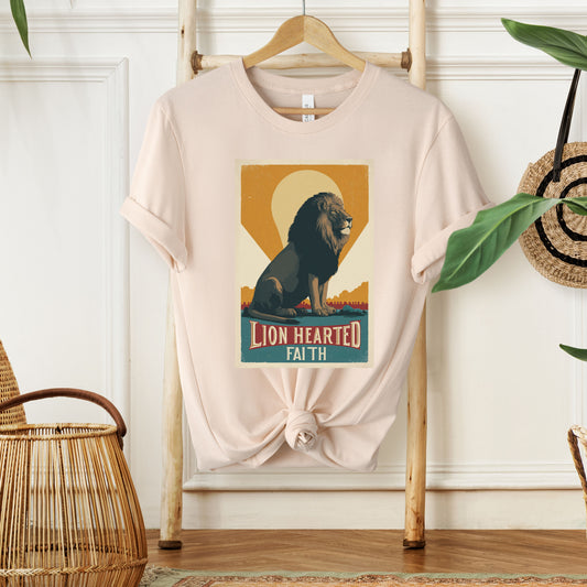 LION HEARTED FAITH- Christian Unisex T-Shirts