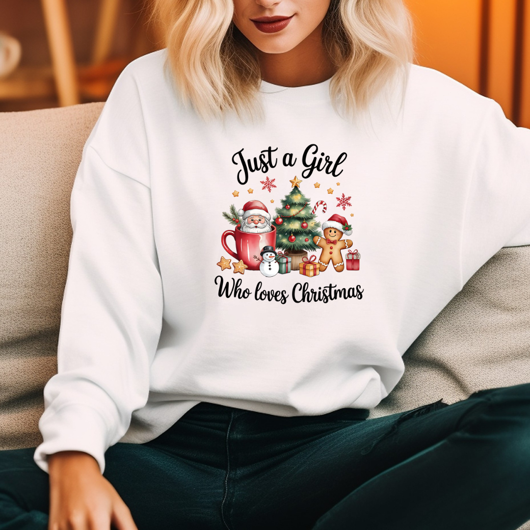 JUSTA GIRLS WHO LOVES CHRISTMAS - Christian Unisex Sweater