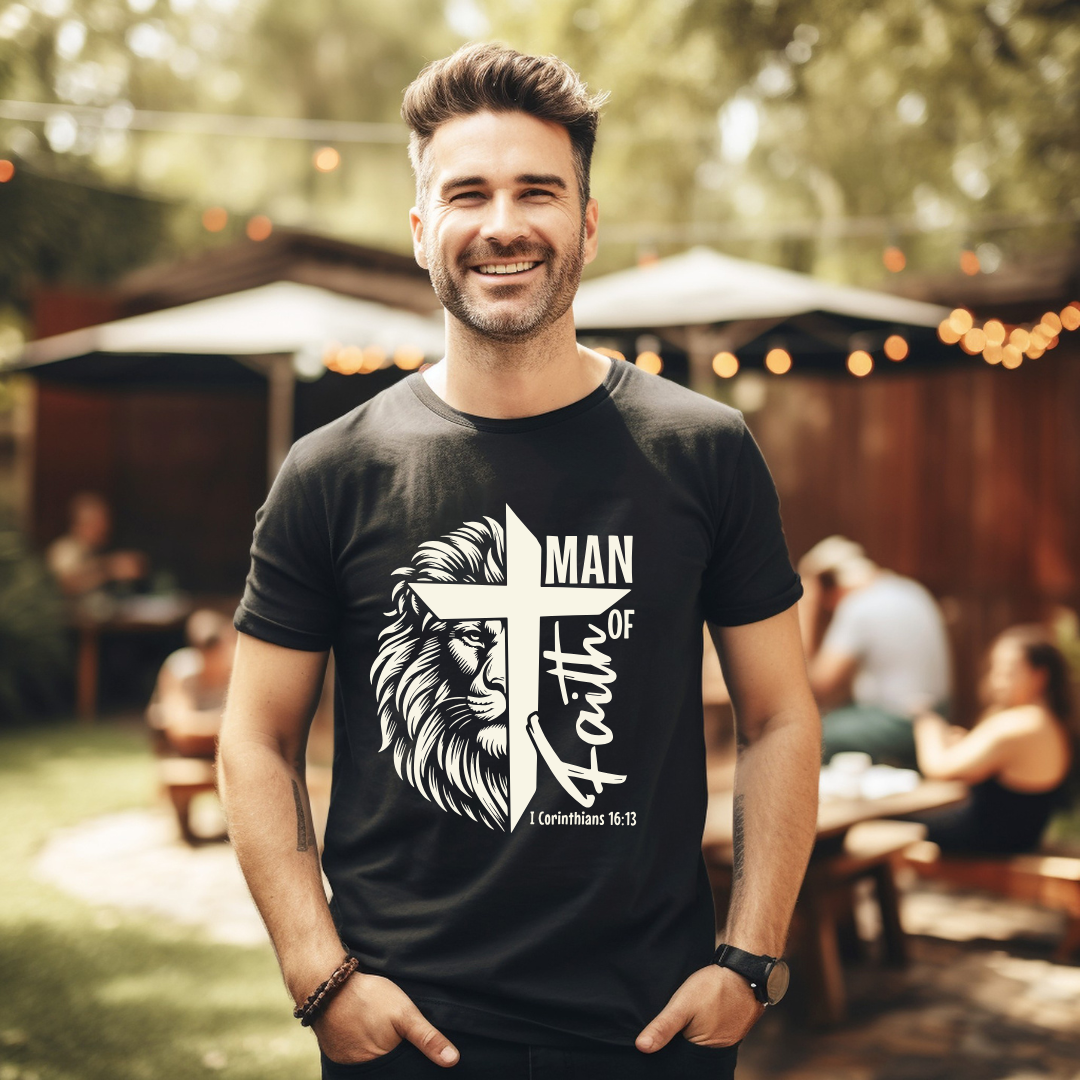 MAN OF FAITH, 1 CORINTHIANS 16:13 - Christian Unisex T-shirt