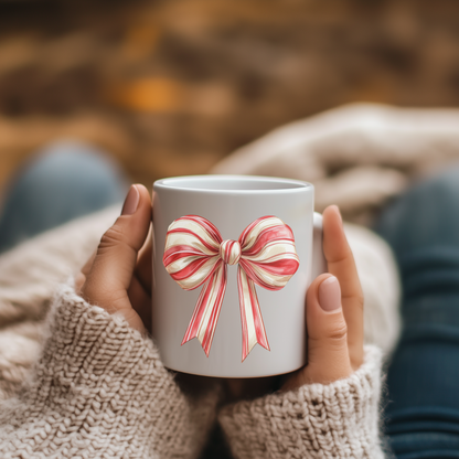 CANDY CANE BOW - Christmas Mug