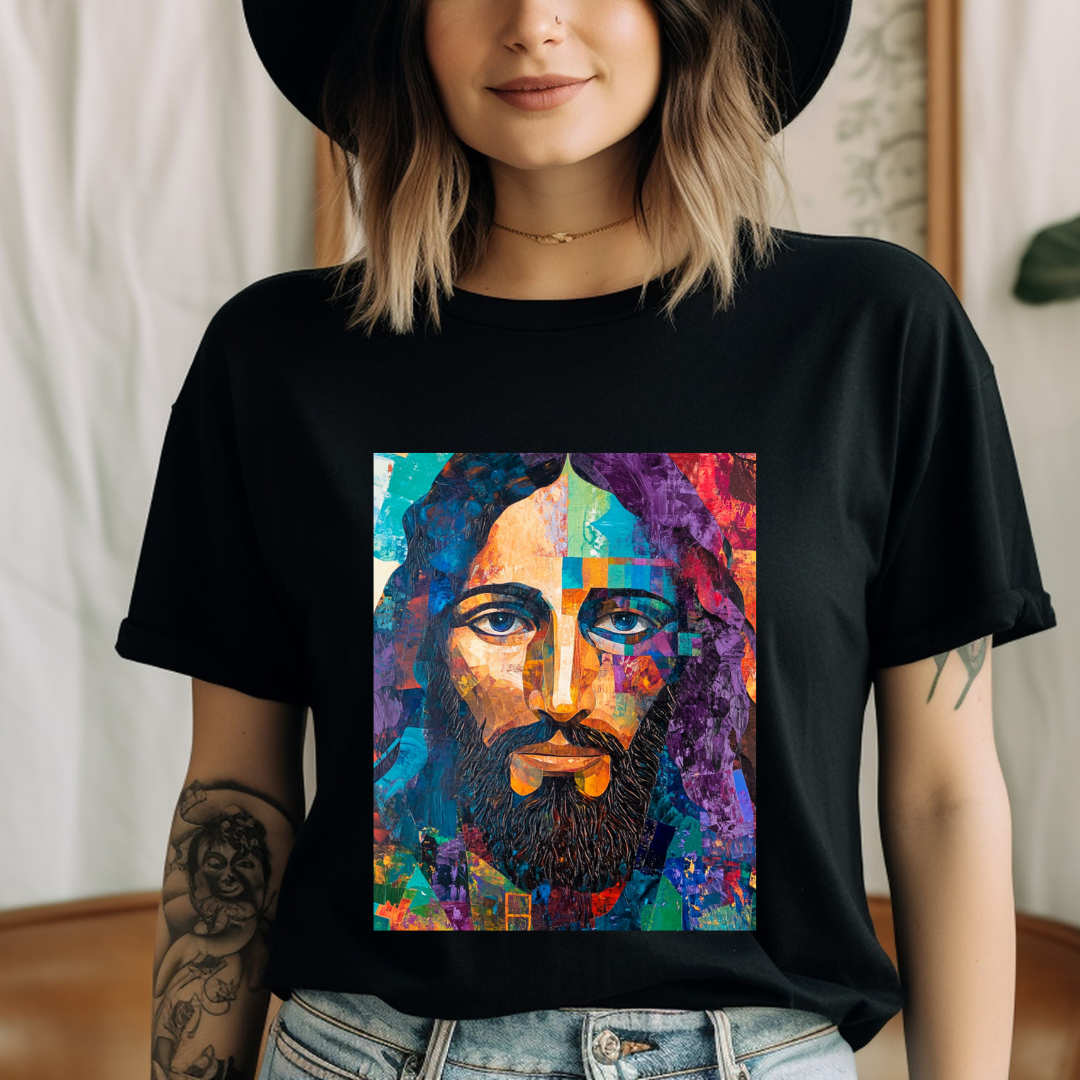 PORTRAIT OF JESUS ABSTRACT- Christian Unisex T-shirt