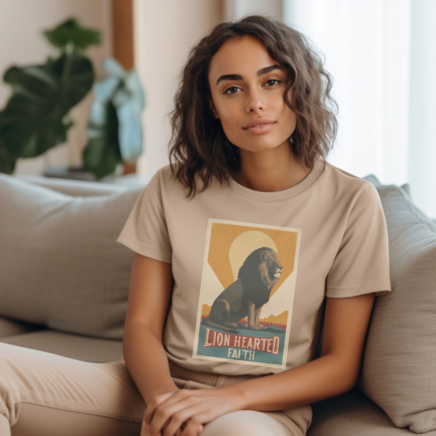 LION HEARTED FAITH- Christian Unisex T-Shirts