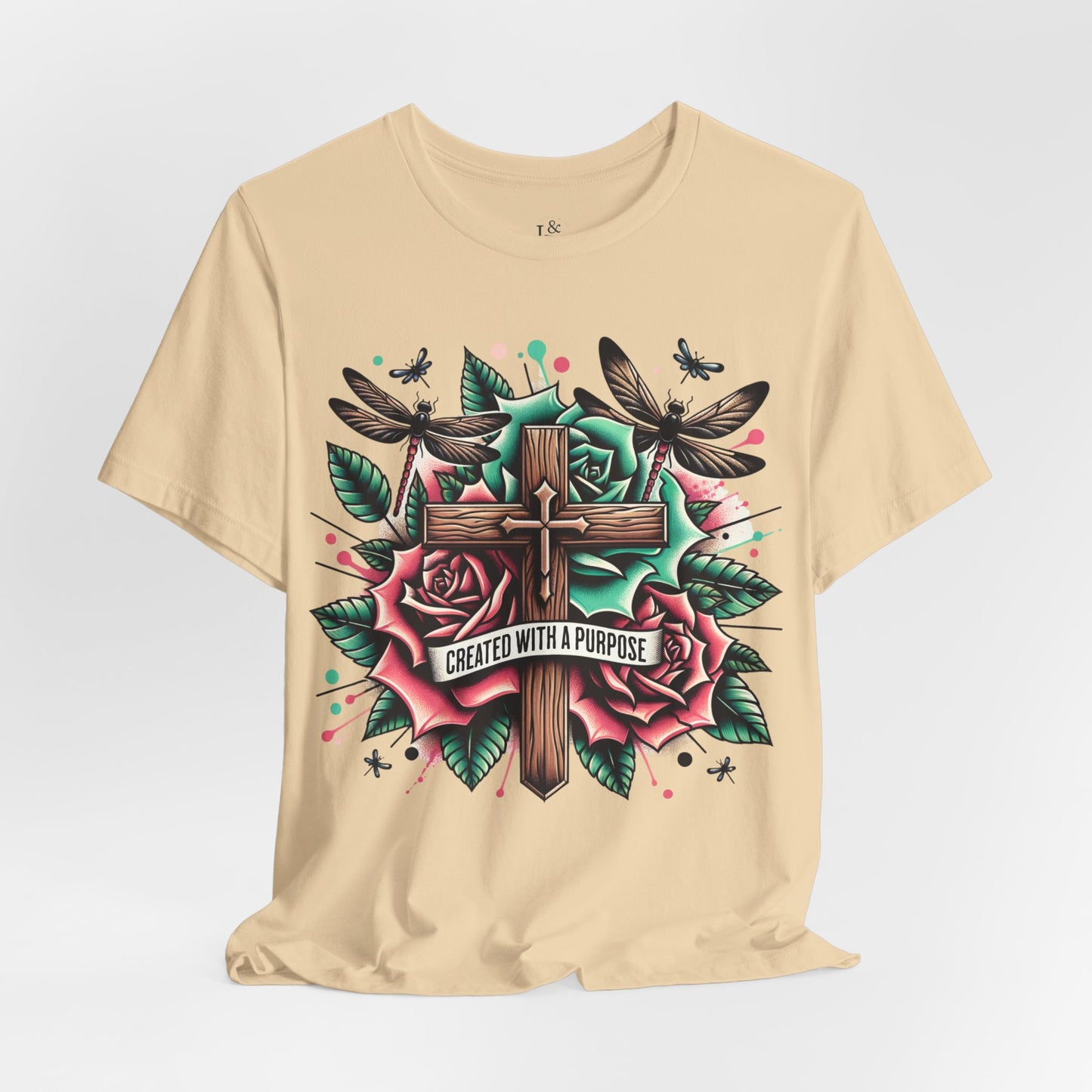 CREATED WITH A PURPOSE - Christian Unisex T-Shirt
