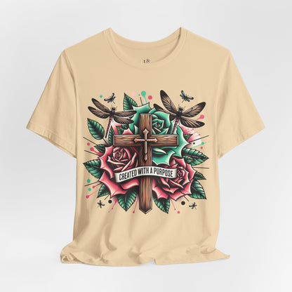 CREATED WITH A PURPOSE - Christian Unisex T-Shirt