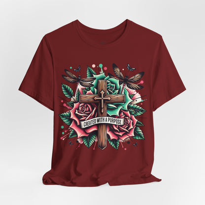 CREATED WITH A PURPOSE - Christian Unisex T-Shirt