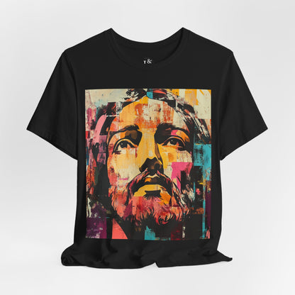 PORTRAIT OF JESUS ABSTRACT - Christian Unisex T-shirt