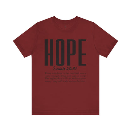 HOPE, ISAIAH 40:31 - Christian Unisex T-shirt